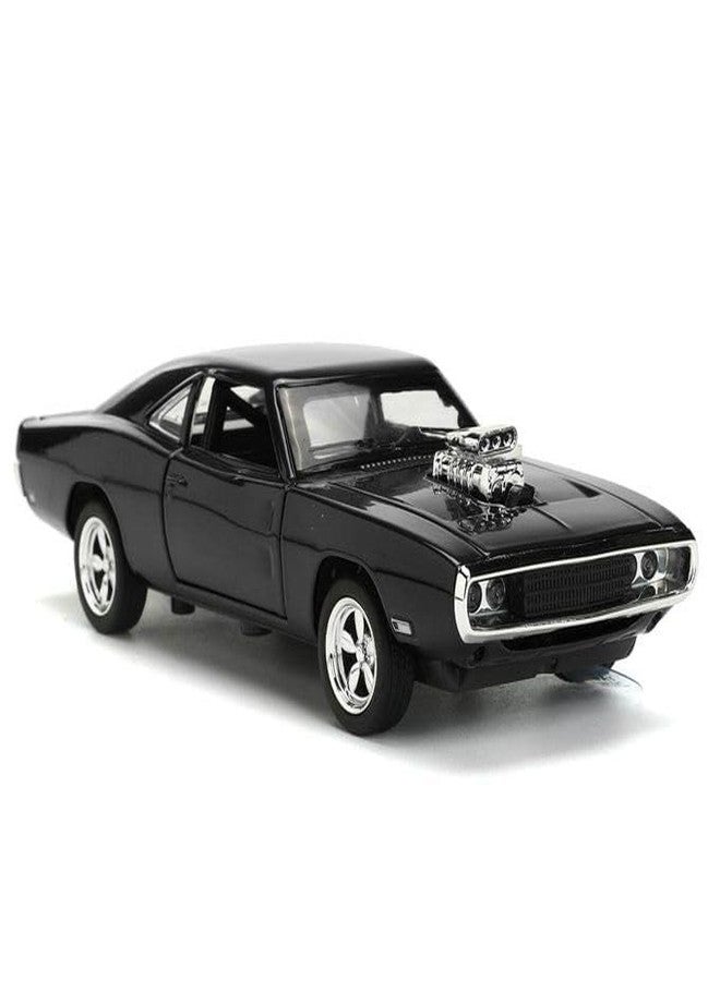 AHBHT Kids Model 1:32 FF8 Die Cast Metal Car Pull Back Action Opening Doors with Realistic Engine Sound Lights Toy Car Gift for Boys - Black - Image 1